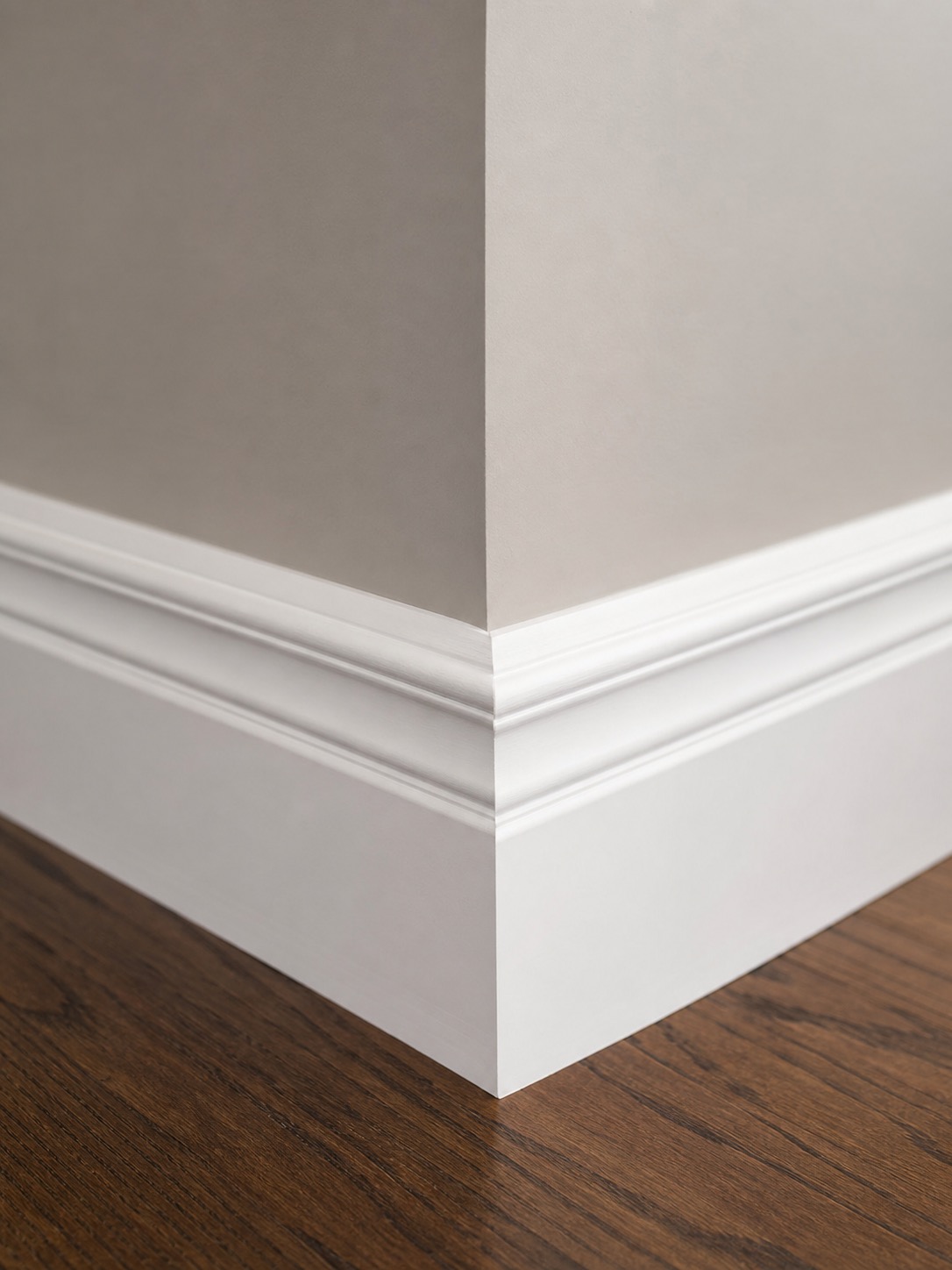 Close-up trim and corner detail from an interior painting project in London, KY